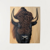 de Majestic Bison - een symbool van macht en vrijh Wandkleed (Voorkant)