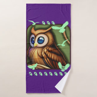 De Majestic Brown Owl Badhanddoek