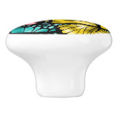 De Majestic Butterfly Keramische Knop (Zijkant)