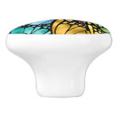 De Majestic Butterfly Keramische Knop (Zijkant)