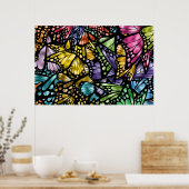 De Majestic Butterfly Poster (Keuken)