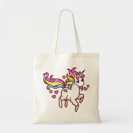 De Majestic Llamacorn Tote Bag (Voorkant)