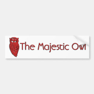 De Majestic Owl Bumpersticker