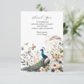 De Majestic Peacock Bedankkaart (Staand voorkant)