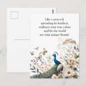 De Majestic Peacock Briefkaart (Voorkant / Achterkant)