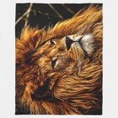 DE MAJESTISCHE LION FLEECE DEKEN (Voorkant)