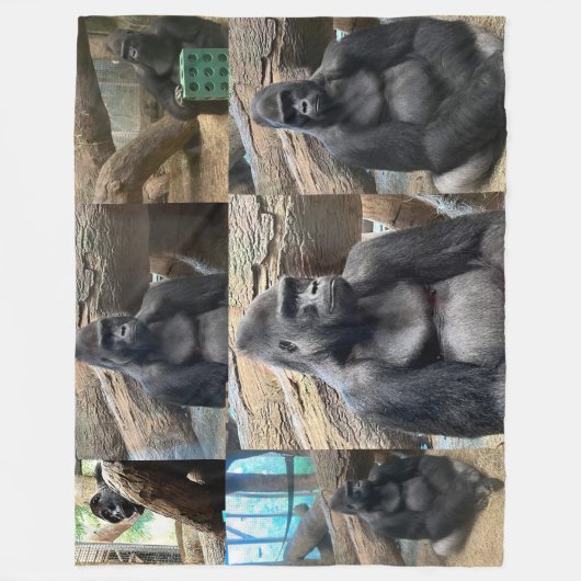 DE MAJESTISCHE MOUNTAIN GORILLA FLEECE DEKEN (Voorkant)