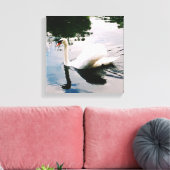 DE MAJESTISCHE SWAN CANVAS AFDRUK (Insitu (Woonkamer))