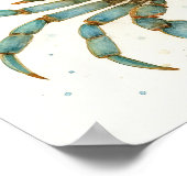 De majestueuze blauwe krab | Ocean Spirit Artwork Poster (Hoek)