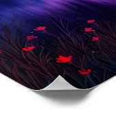 De majestueuze boom in het rustige moeras poster (Hoek)