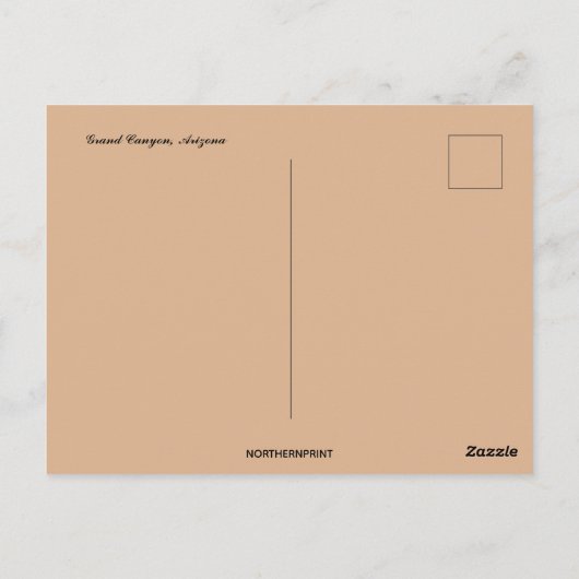 De majestueuze Grand Canyon van Arizona Briefkaart (Achterkant)