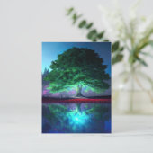 De majestueuze groene boom briefkaart (Staand voorkant)
