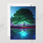 De majestueuze groene boom briefkaart (Voorkant / Achterkant)
