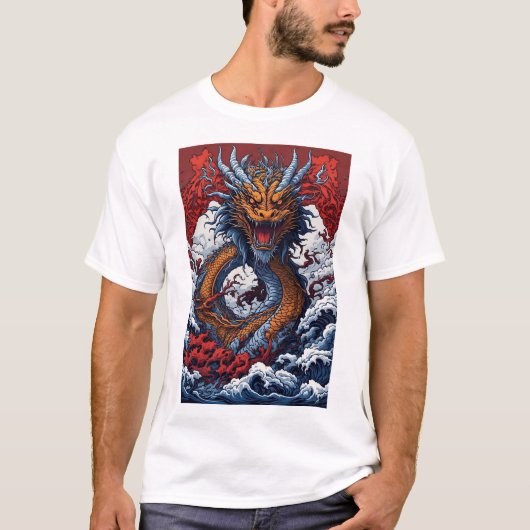 De majestueuze oceanische draak t-shirt (Voorkant)