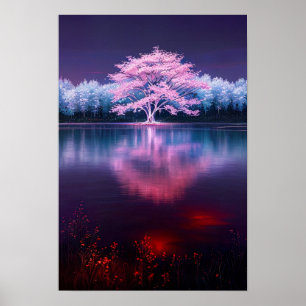 De majestueuze schoonheid van Blooming Sakura Poster