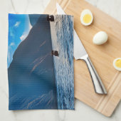 De majestueuze schoonheid van Oman's Kustparadijs Theedoek (Quarter Fold)