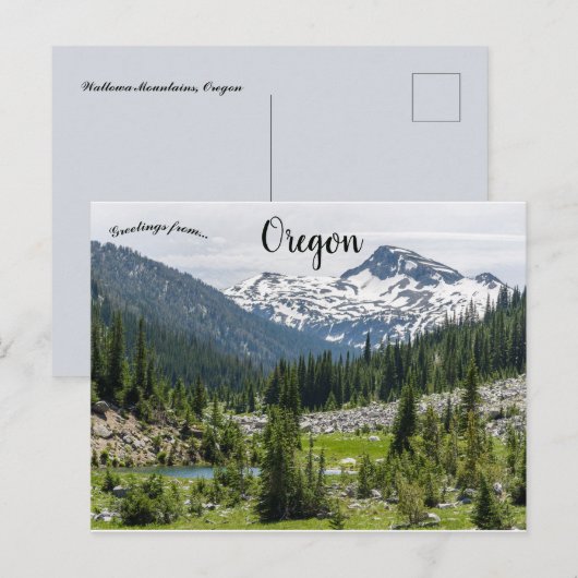 De majestueuze Wallowa Mountains in Oregon Briefkaart (Voorkant / Achterkant)