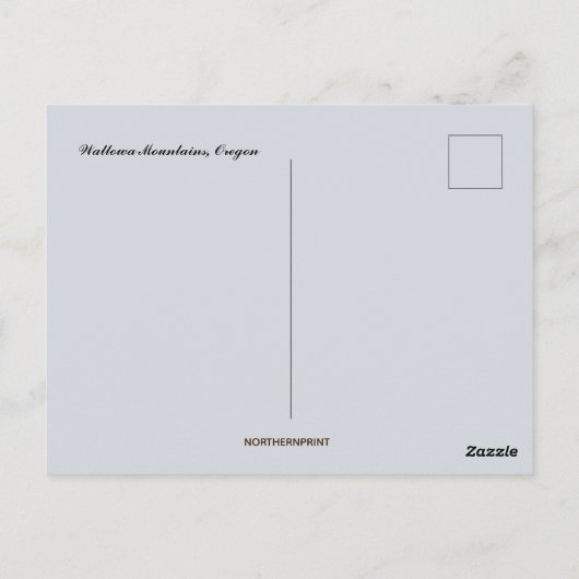 De majestueuze Wallowa Mountains in Oregon Briefkaart (Achterkant)