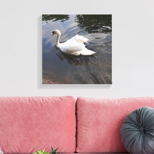 DE MAJESTUEUZE ZWAAN CANVAS PRINT (Insitu (Woonkamer))