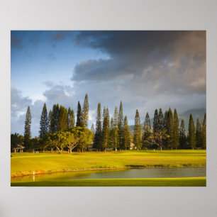 De Makai-golfbaan in Princeville Poster