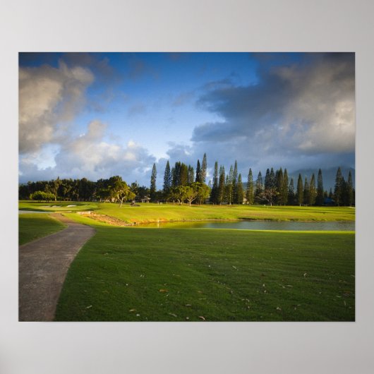 De Makai-golfbaan in Princeville Poster (Voorkant)