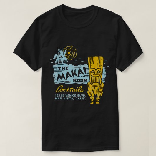 De Makai Room Los Angeles CA Tiki Bar F T-shirt (Design voorkant)