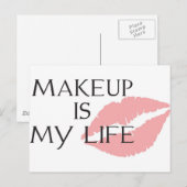 de make-up is mijn het levenskussen briefkaart (Voorkant / Achterkant)