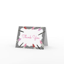 De make-up Themed dankt u nota neemt van