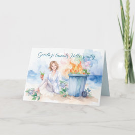 De makelaar feliciteert de huurders. Hallo Gezond  Bedankkaart