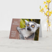 De maki u is hoe de Oude Kaart van de Verjaardag (Gele Bloem)