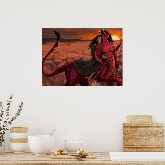 De makreel en het beest poster (Keuken)