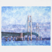 De makreelbrug fleece deken (Voorkant (Horizontaal))