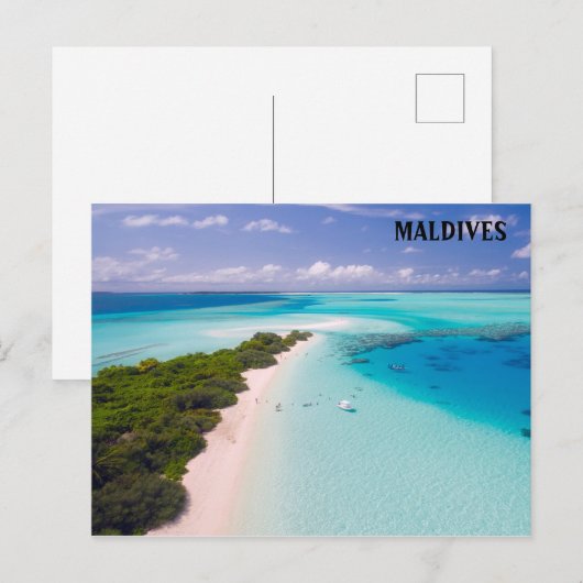 De Maldiven Post Card Briefkaart (Voorkant / Achterkant)