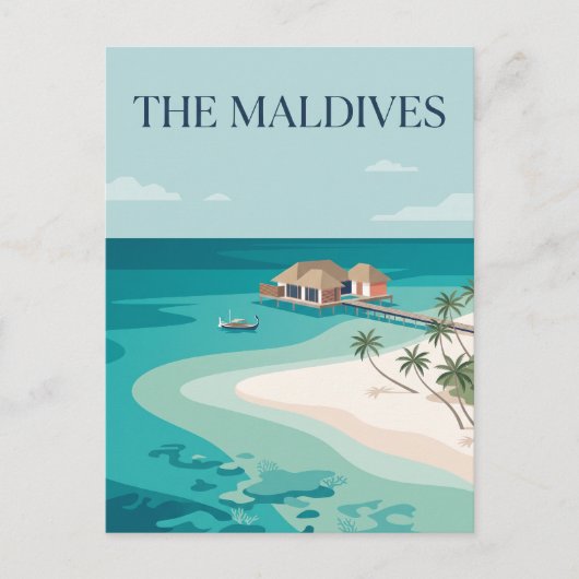 De Malediven Briefkaart (Voorkant)