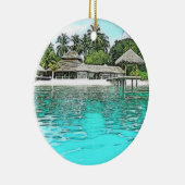 De Malediven Zuidoost-Azië Kerstmis Keramisch Ornament (Rechts)