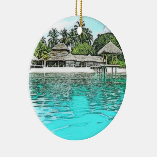 De Malediven Zuidoost-Azië Kerstmis Keramisch Ornament (Rechts)
