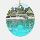 De Malediven Zuidoost-Azië Kerstmis Keramisch Ornament (Links)