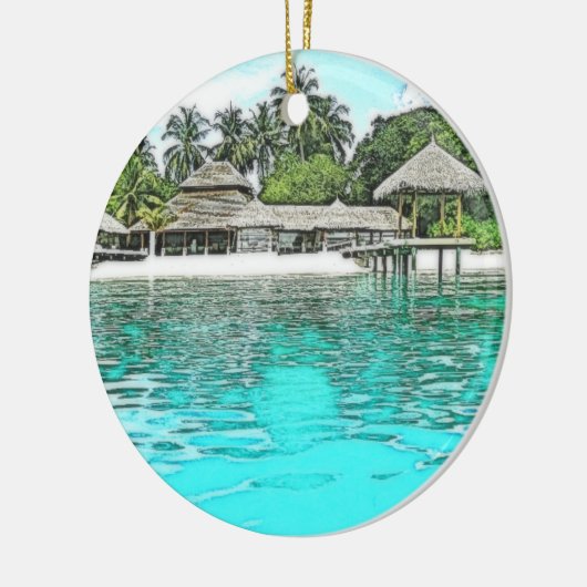 De Malediven Zuidoost-Azië Kerstmis Keramisch Ornament (Links)