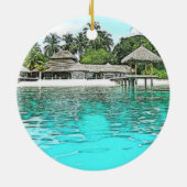 De Malediven Zuidoost-Azië Kerstmis Keramisch Ornament (Achterkant)