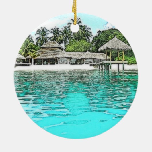 De Malediven Zuidoost-Azië Kerstmis Keramisch Ornament (Achterkant)