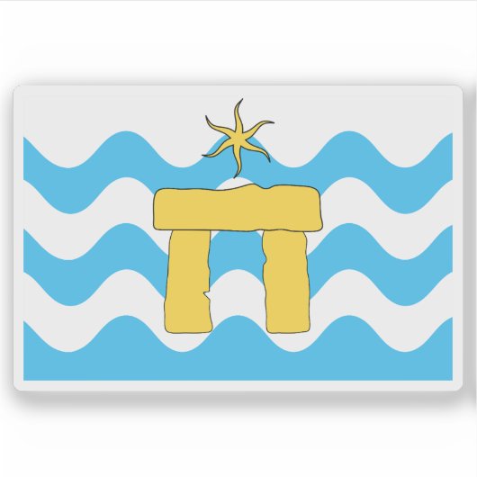 De Maltese vlag van Mġarr (2000-Cadeau) Sticker (Voorkant)
