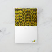 De mama aan het Baby shower van de Bij dankt u Bedankkaart (Binnen)