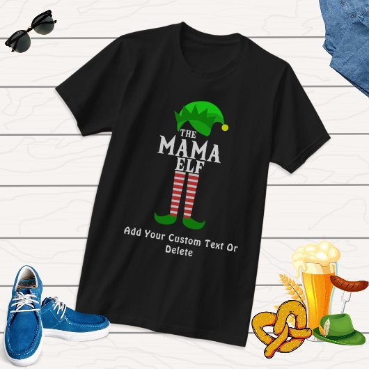 De mama elf kerst familie bijpassende elf t-shirt