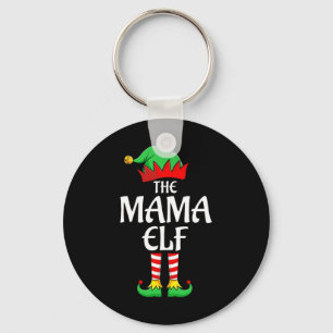 De Mama Elf Xmas Bijpassende Kerstmis Familie Pyja Sleutelhanger