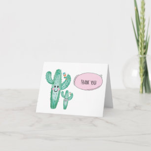 De Mamma's en het Baby van de Cactus van de Bedankkaart