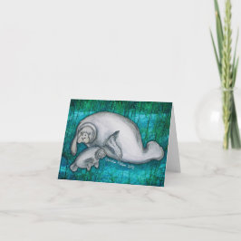De Mamma's en Jong Notecard van Manatee Kaart