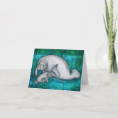 De Mamma's en Jong Notecard van Manatee Kaart (Voorkant)