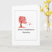 De Mamma's van Compleanno van Buon - het Italiaans Kaart (Gele Bloem)