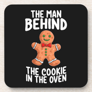 De man achter de cookie in de oven kerst Pr Bier Onderzetter