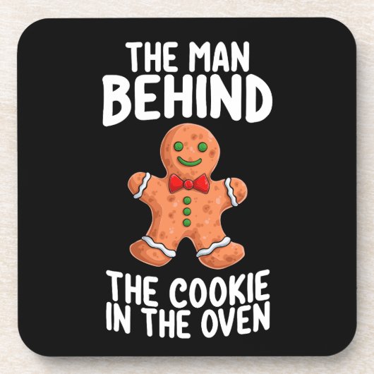 De man achter de cookie in de oven kerst Pr Bier Onderzetter (Voorkant)